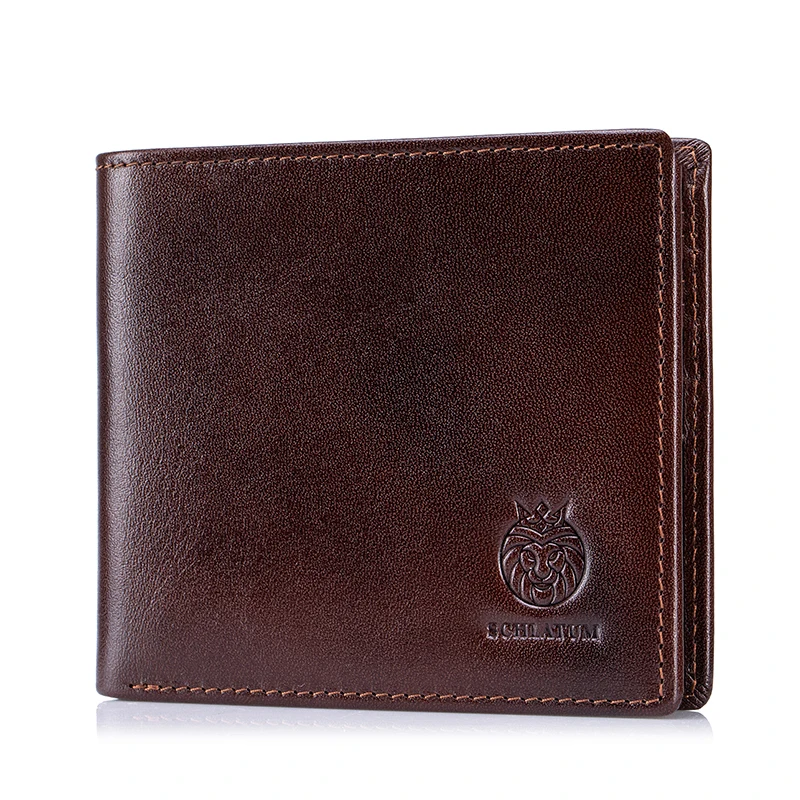 محفظة جلدية أصلية للرجال 9 بطاقات محفظة رجالي Bifold Rfid Blocking مع محفظة حامل بطاقة Windows ID