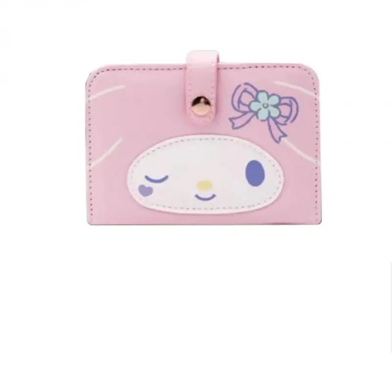 New 2023 Kawaii Cartoon Kuromi My Melody Coin Purse Sanrio Characters Pu Material Waterproof Storage Bag Student Card Bag