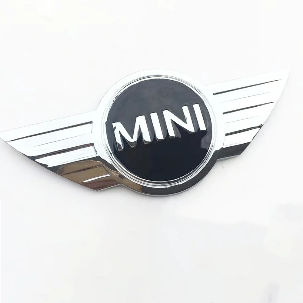 NN-1pcs Mini Emblema Metálico Negro para Capó Delantero/Maletero Trasero de Coche, para Mini Cooper R56 R50 R58 R52 R53 R55f56 f55, Accesorios