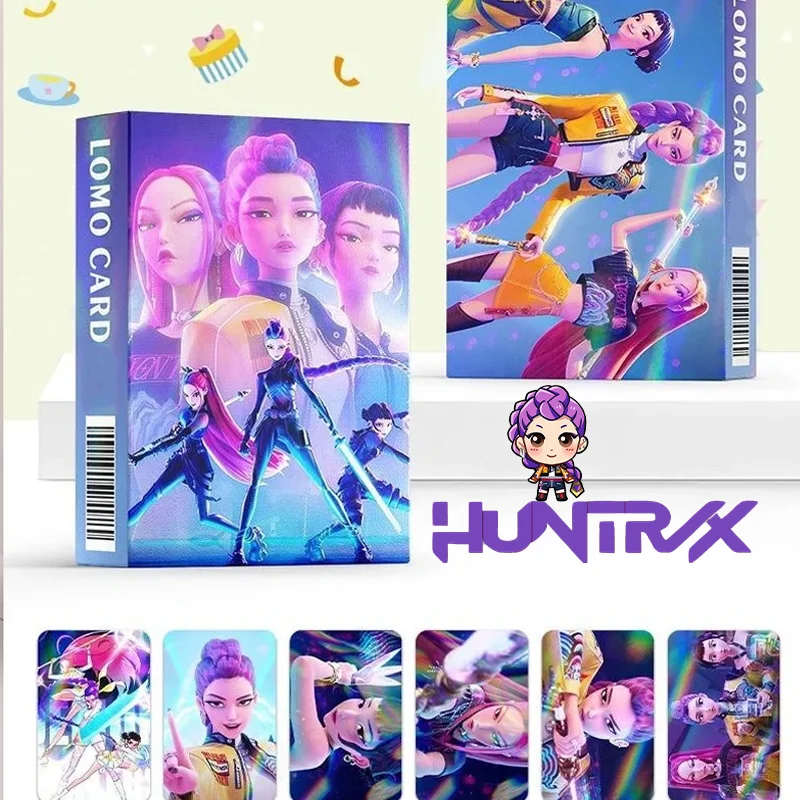 

Kpop Demon Hunter, милая лазерная карта с героями мультфильмов, аниме, производные периферийные коллекционные карты для мальчиков и девочек, студентов, подарок на день рождения
