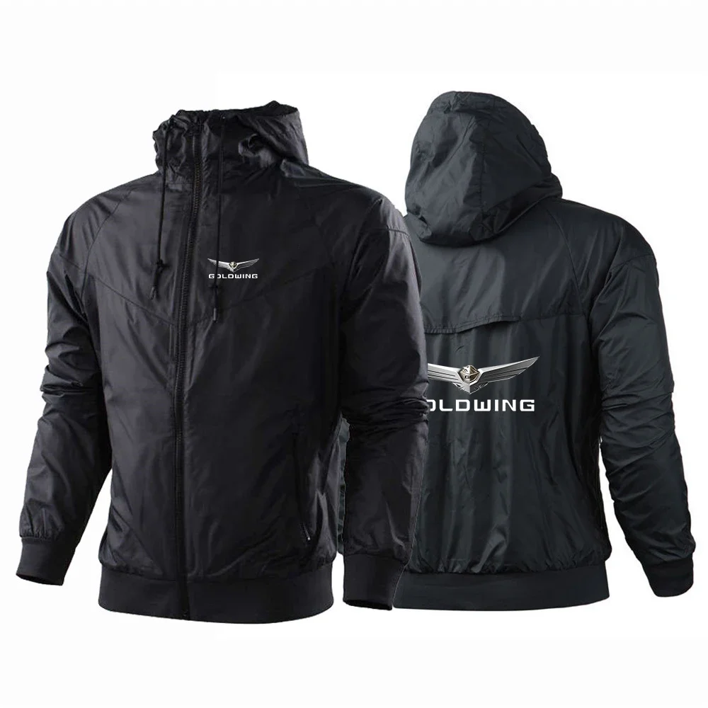 

Japan Motorcycle Men Breathable Hooded GoldWing Gl1800 Waterproof Outdoor Sport Hight Quality Color Matching Windbreaker Jacket