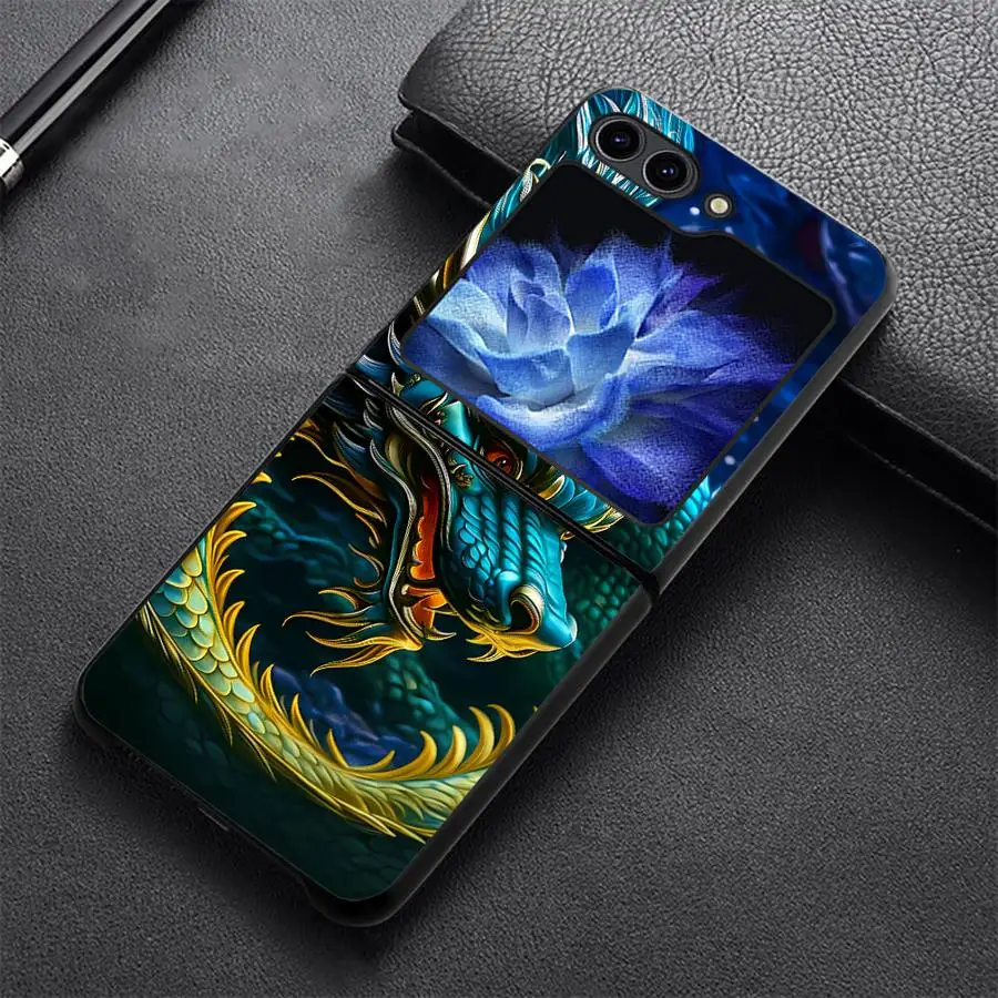 Cartoon Ancient Dragon Case for Samsung Galaxy Z Flip 8 Flip6 Z Flip 7 6 5 4 3 Flip7 FE Flip4 Flip3 Flip5 Phone Shell Funda