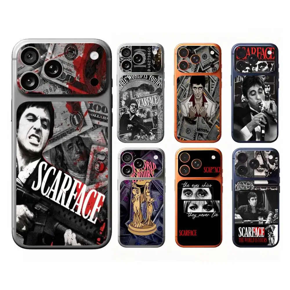 

Classic S-Scarface Film Colorful Back Skin Wrap Decal Sticker For IPhone 17 Pro 17 Pro Max