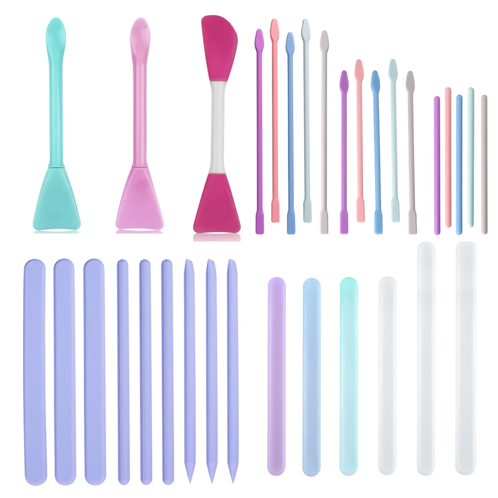 Multifunction Stirring Brush Soft Silicone Brush Powder Spoon Epoxy Resin Tools For DIY Resin Mold Easy To Clean Glue DIY Crafts