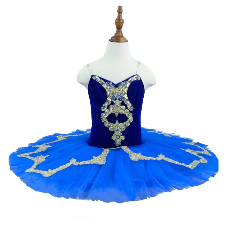 

Pre-professional New Products Custom Size Custom Color Performance Dance Kids Girls Wear 7 Layers Royal Blue Ballet Tutu