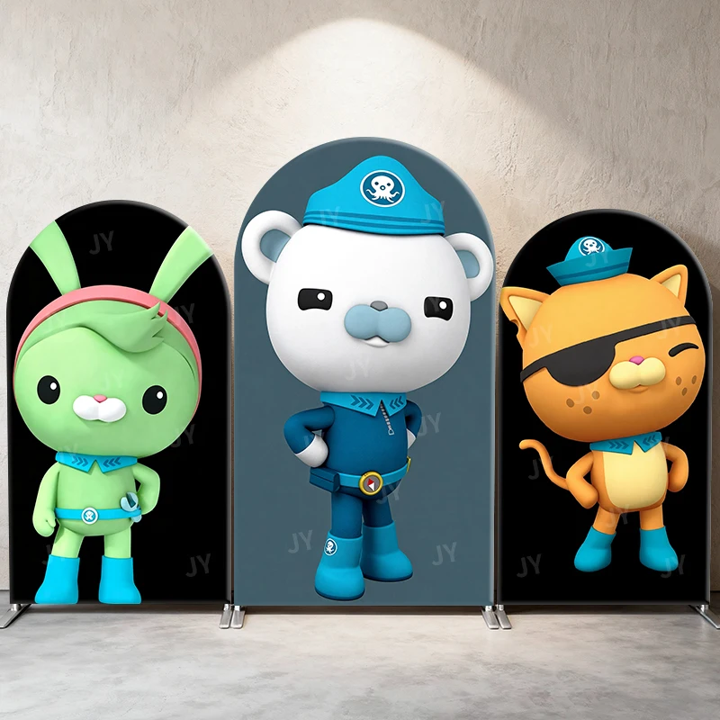

Octonauts Character Theme Arch Backdrop Cover Cool Festive Scene For Kids Birthday Baby Shower Photo Booth Decor Background