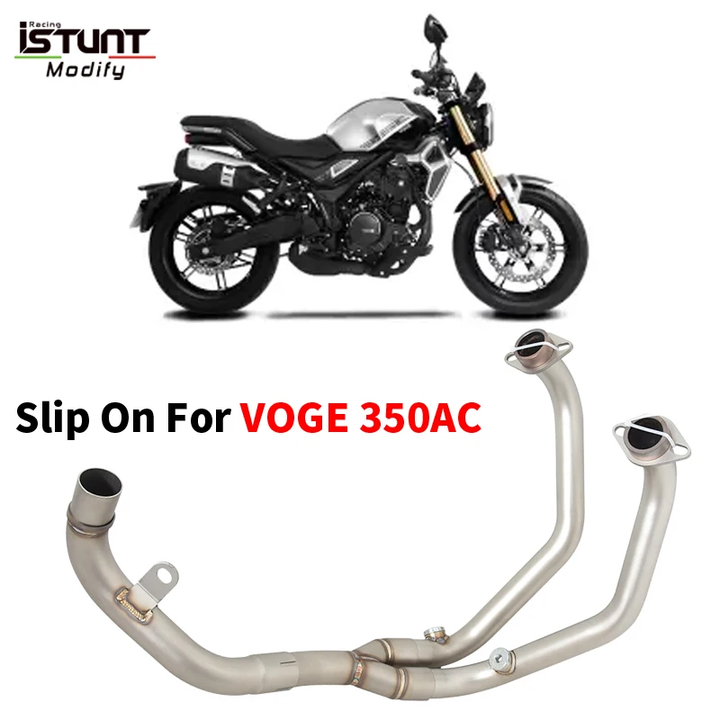 

Slip On For Voge 350 AC 350AC 2023 Motorcycle Exhaust Escape Moto Full Systems Modified Front Link Pipe Connect Original Muffler