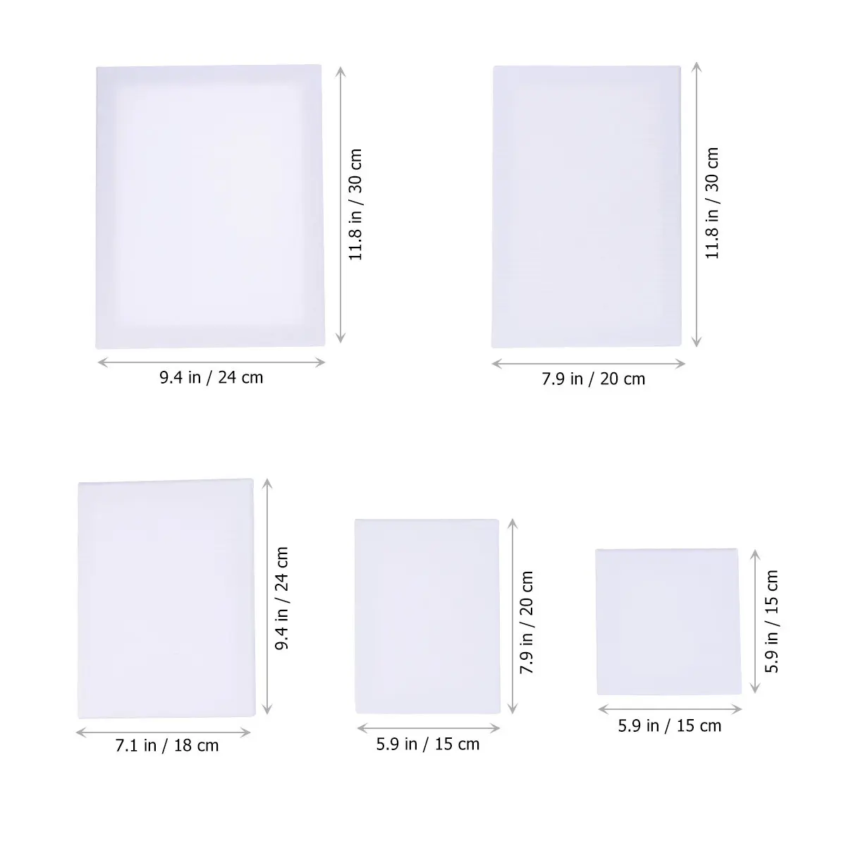 10Pcs Artist Quality Stretched Canvas Panels Cotton Yarn on Natural Wood Frame Effortless Brush Flow Compatible with Oils