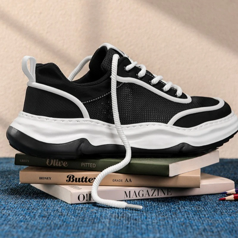 

Men's Breathable Fashionable Casual Shoes Low Heel Soft Sole Air Circulation Lightweight Laces Easy Tying Suitable for Summer