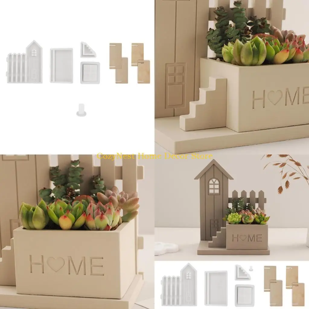 

92MF дом подсвечник полимерные формы суккуленты плантатор силиконовые формы для украшения дома, эпоксидная смола, форма для