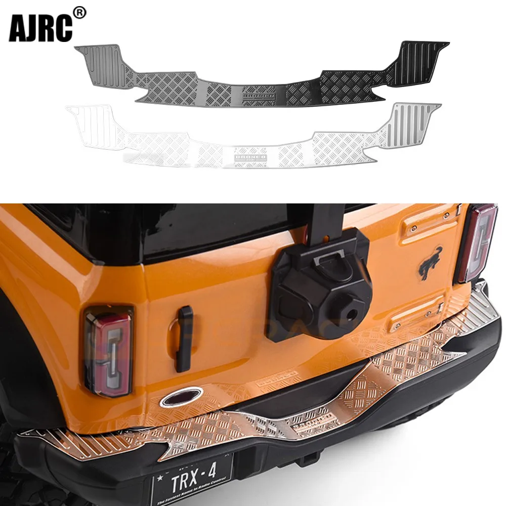 

Rear Bumper Anti Slide Decorative Sheet/stainless Steel Car Shell Metal Protective Sheet For 1/10 Traxxas Trx-4 Bronco Trx4