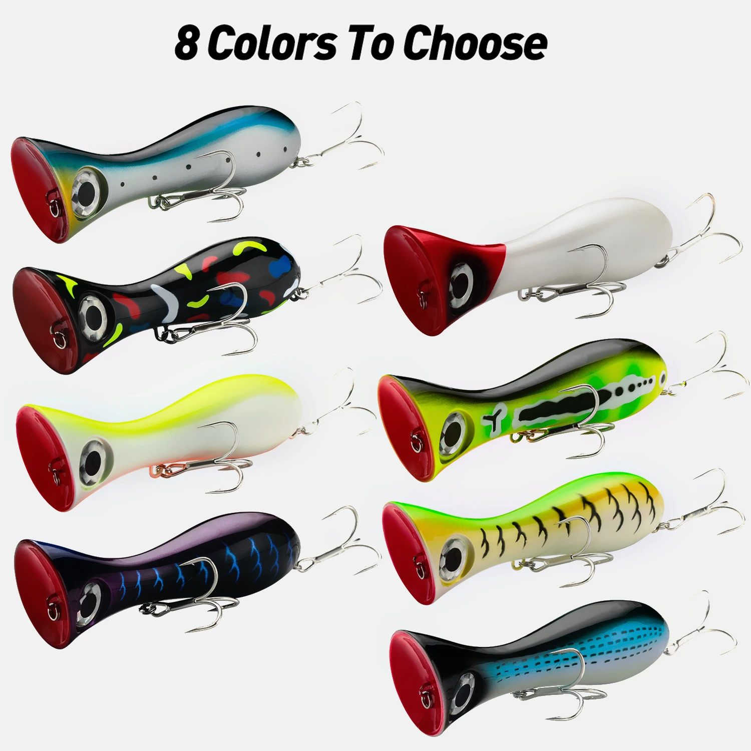 Popper Angelköder 95 mm 31 g Topwater-Köder für Süßwasser, Sitzwasser, Angelköder