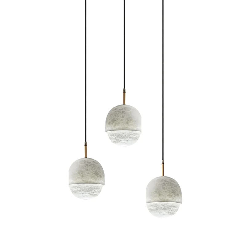 Imagem -03 - Marble Series Led Chandelier Suspensão Luminária Lâmpadas Suspensas para Sala de Jantar Natural