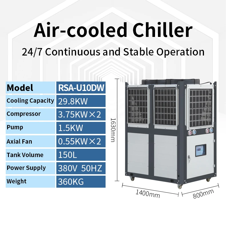 Low Temperature Process Chiller for Molding and Chemical Plant Cooling Metal Finishing and Electroplating Crystallization
