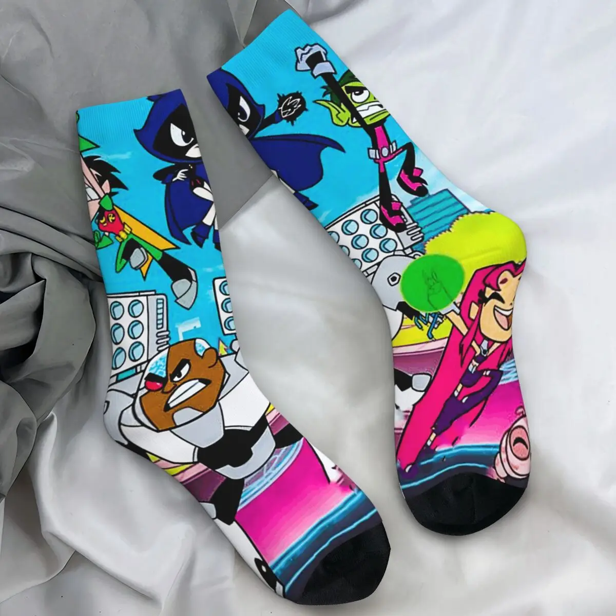 

Чулки Teen Titans Go Beast для мальчиков, мужские носки для взрослых, теплые мягкие носки Kawaii, осенние спортивные носки для спорта на открытом воздухе, подарок на день рождения