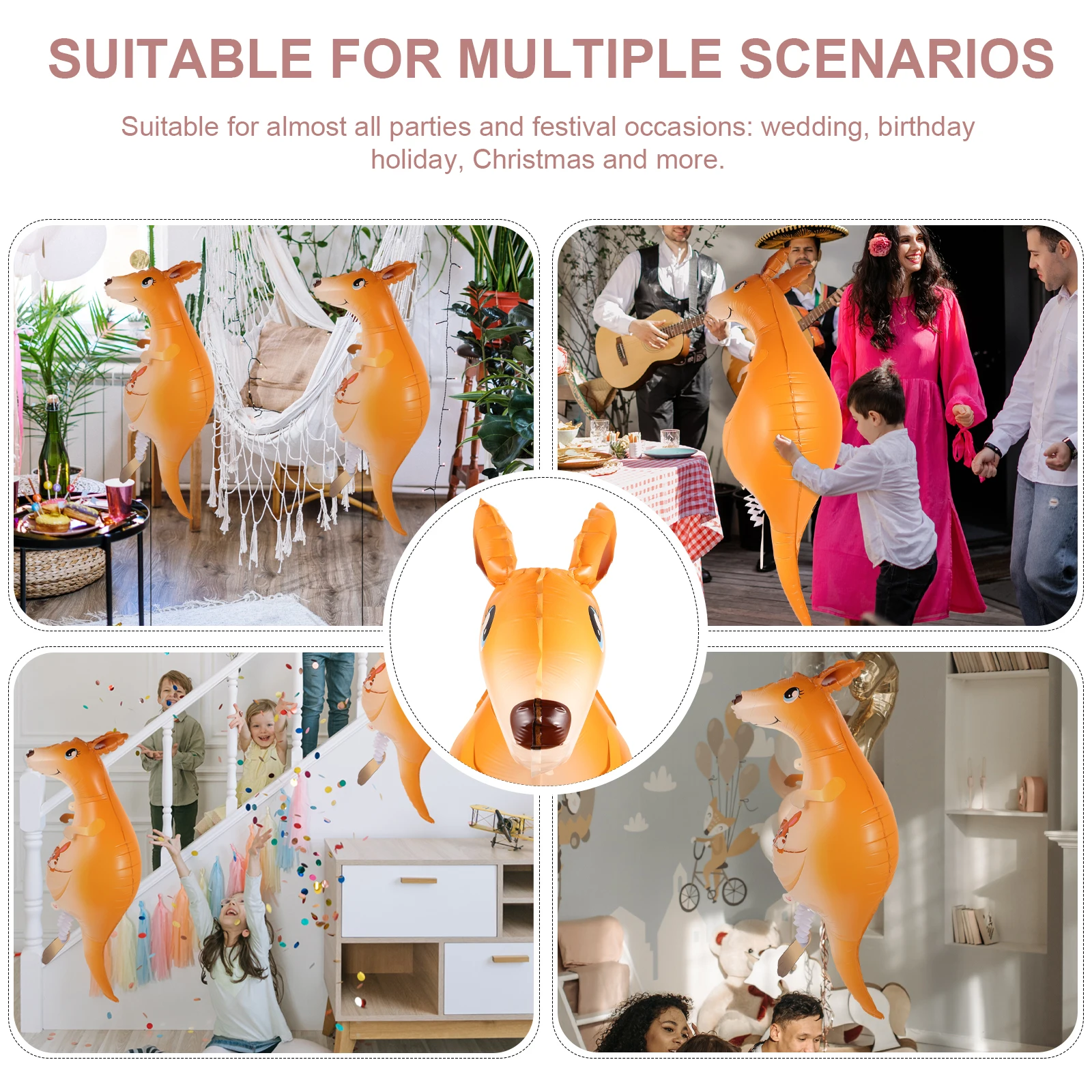 

2pcs Animal Premium Quality Kids Birthday Party Decorations Walking Animal Balloons Foil Shapes Walking Effect Holidays
