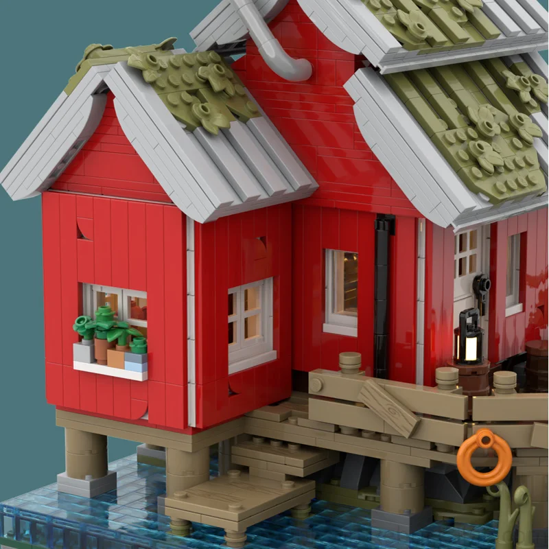 2729pcs MOC Fishermans Home Creative Modular DIY Building Blocks Miniature House Model Display Educational Collectible Toy Decor