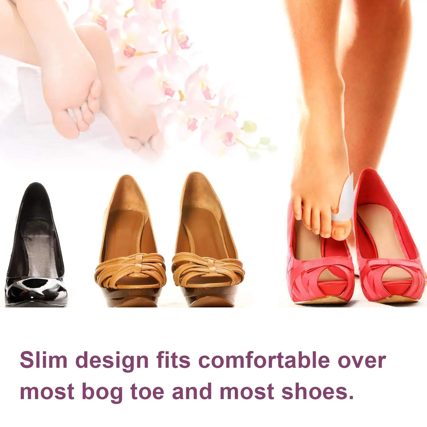 

2pcs Silicone Thumb Corrector Bunion Foot Toe Hallux Valgus Protector Finger Straightener Adjuster Gel Foot Separator Care Tool