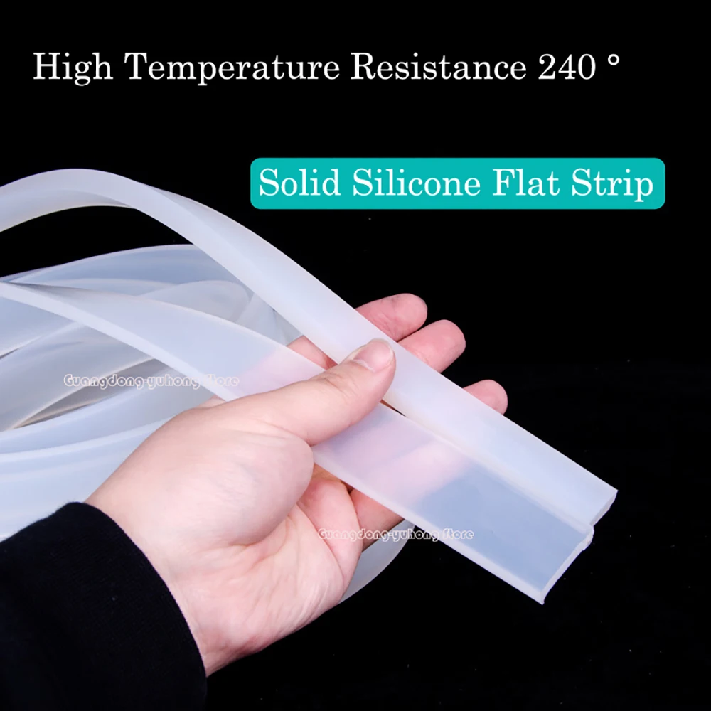 Anti-Skid Shock Absorption High Temperature Resistan Sealing Strip Square Solid Silicone Sheet Silica Gel Board Flat Seal Gasket
