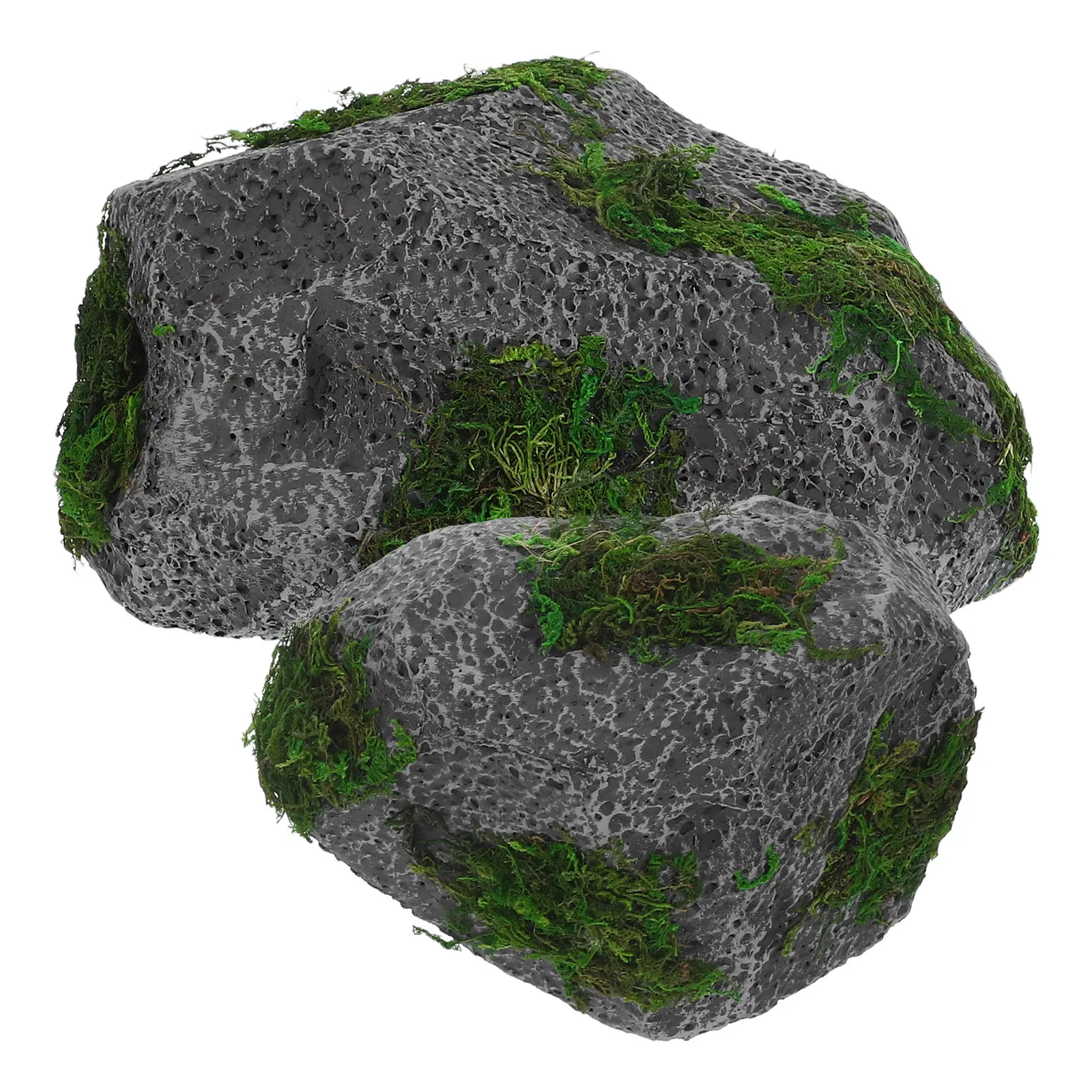 2Pcs Artificial Garden Rock For Outdoor Garden Decor Outdoor Decorations Realistic Rocks Lightweight Foam