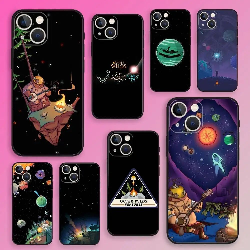 

Game O-OuterS Wilds Phone Case For iPhone 16,15,14,13,12,11,Plus,Pro Max,XS,X,E,SE,Mini Soft Silicone Black Cover