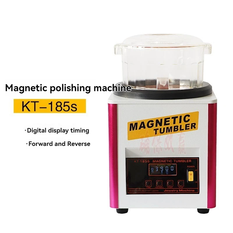 

Magnetic Tumbler Jewelry Polisher Mini Metal Finisher Finishing Machine Gold Precision Parts Polisher