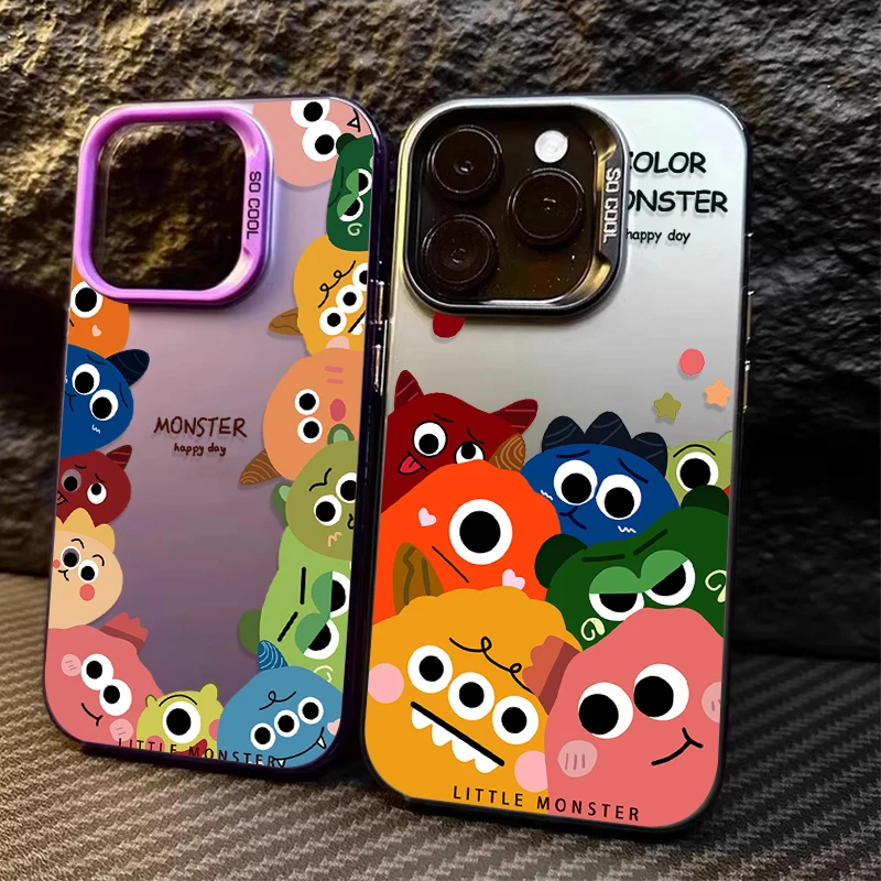 Cute Little Monster Case for Samsung Galaxy S24 S23 S22 S21 Ultra Plus FE A54 A34 A24 A14 A73 A53 A33 5G Note 20 Bumper Cover