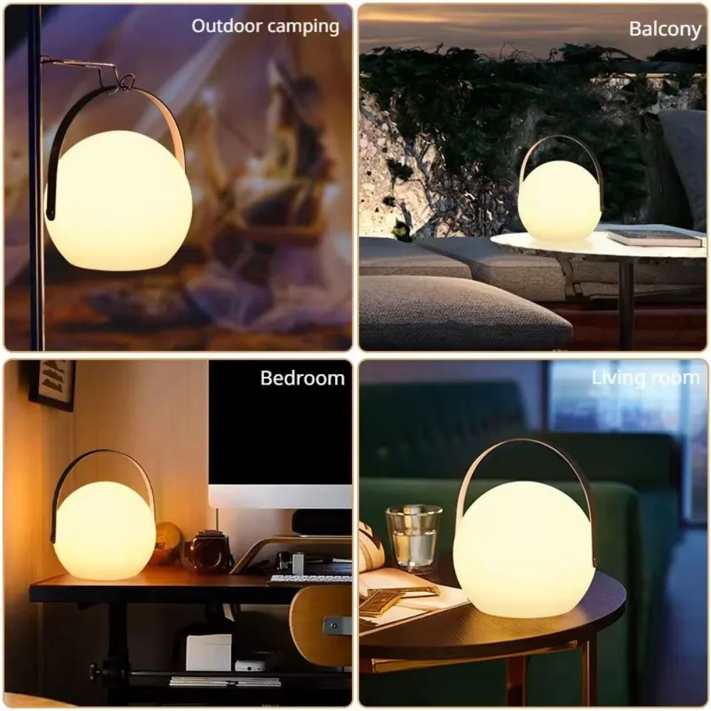 LED Lamp Bedroom Bedside Wireless Outdoor Nordic Simple Portable Portable Lamp Colorful Charging Remote Control Atmosphere Lamp