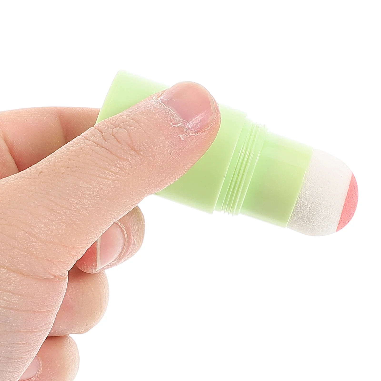 

Coral Orange Matte Blush Stick Natural Finish Sponge Tip for Cheeks Portable Creamy Makeup Stick Longwear Hydrating