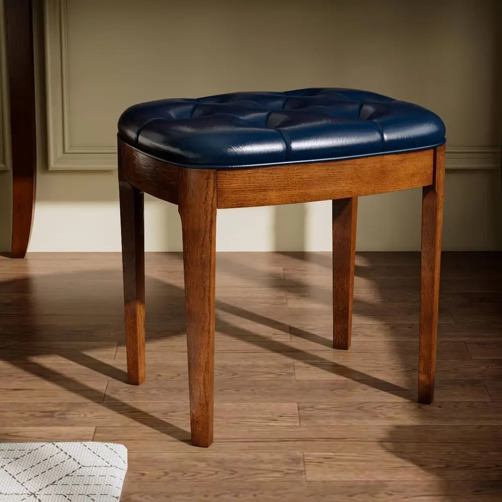 

Табурет-скамья с мягкой обивкой, элегантный современный табурет-кровать, туалетная скамья для макияжа, универсальный для столовой, гостиной, 19,3 x 14,9 x 1