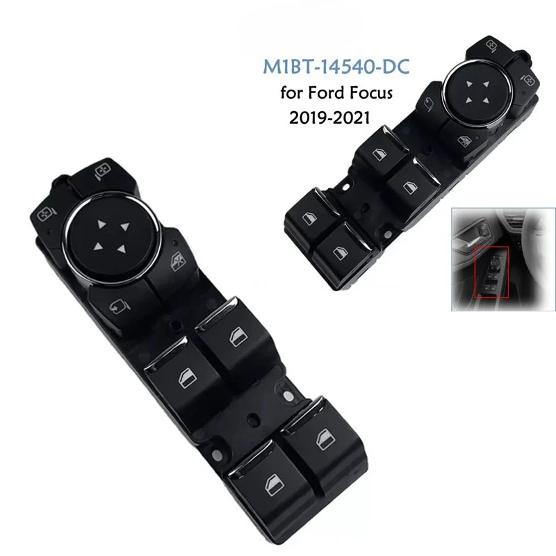 

M1BT-14540-DC Front Left Window Control Switch - Electric Glass Regulator Button for Ford Focus 2019 2020 2021 Car Accessories