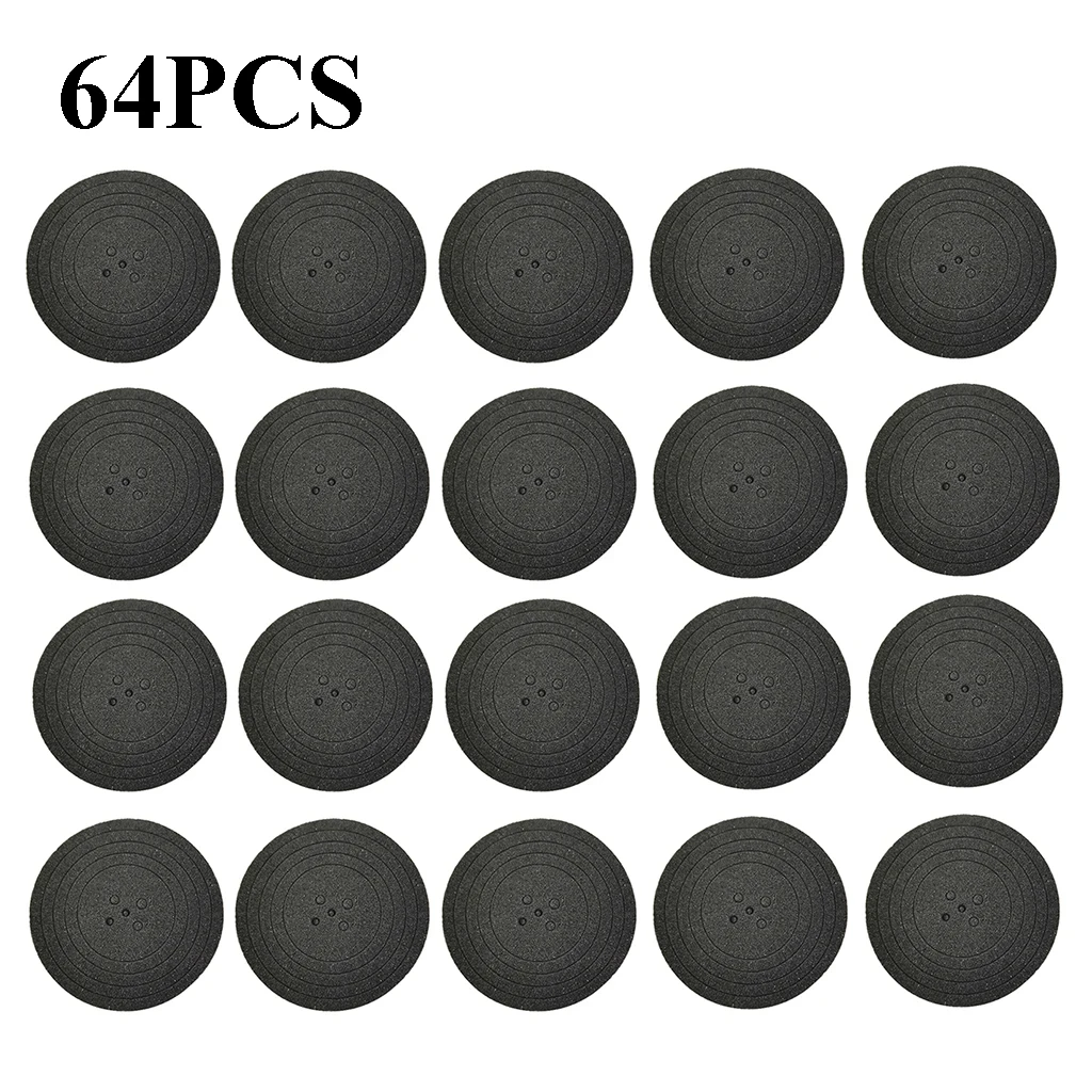 64Pcs Black Foam Gaskets 21mm/26mm/31mm/36mm/41mm Diameter EVA Ring Protective Pad for Coin Capsules (Capsules Not Included)