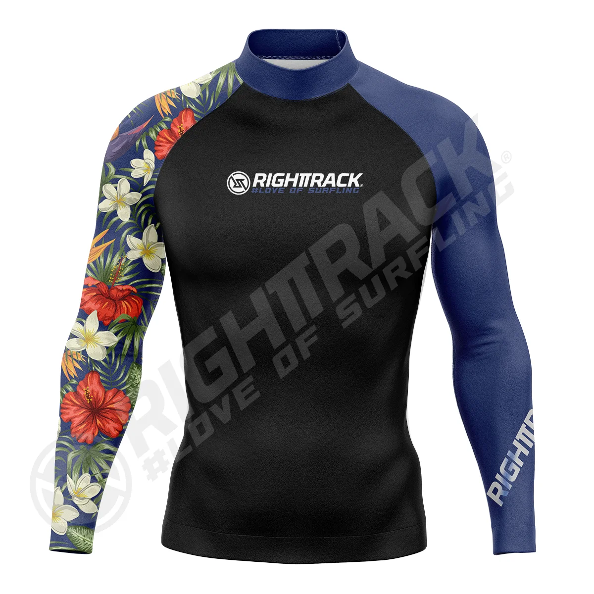 New Men\'s Surfing Shirt Lycra Rashguard Surf Sportswear Beach Sunscreen UV Protection Swimwear UPF50+ RIGHTTRACK Clothes