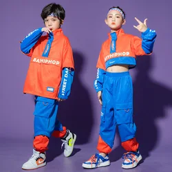 Boys Hip-hop Clothes Fashion Children's Hip-hop Suit Girls Jazz High Waist Navel Exposed Performance Student Sports Cool 2023