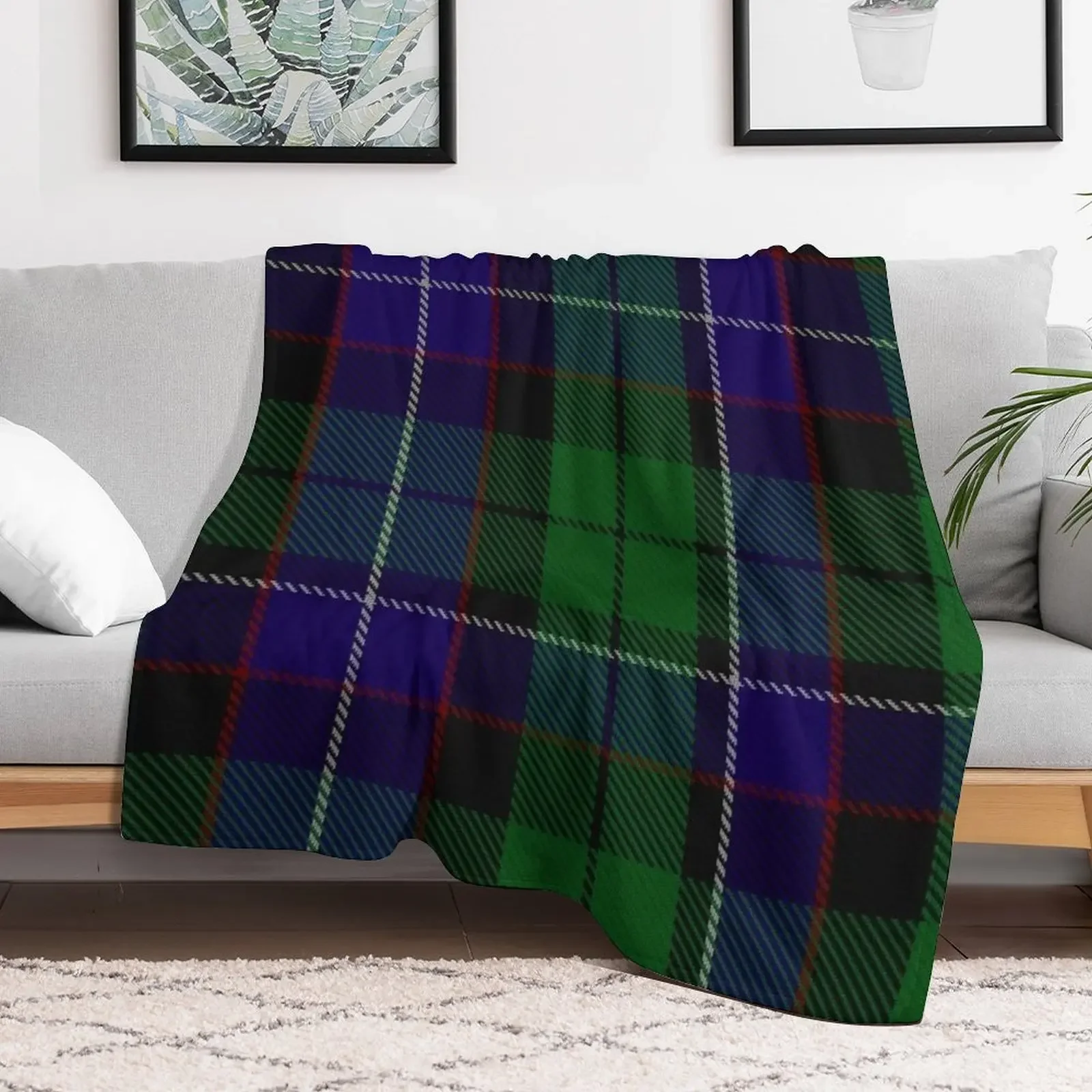 Clan Mitchell Tartan Throw Blanket sofa bed Winter beds Flannel Fabric Blankets