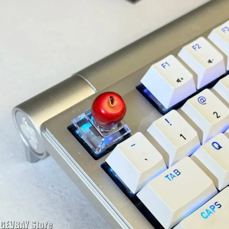 Simulation Apple Shaped Keycaps Cute Creative Decorative Ornament Accessories For Mechanical Keyboard