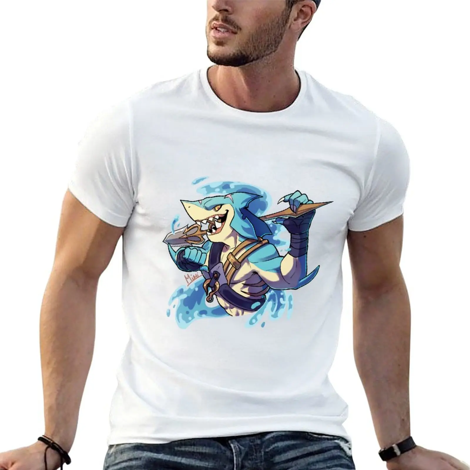 Mako The Shark T-Shirt Graphic Print Short Sleeve T-Shirt