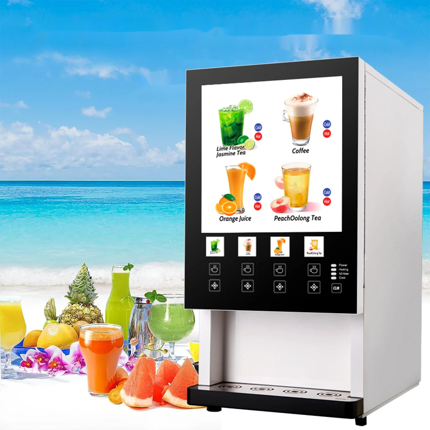 Good Quality Smart Instant 4 Powder Tank Water Commercial Tea Juice Coffee Vending Machine For Business