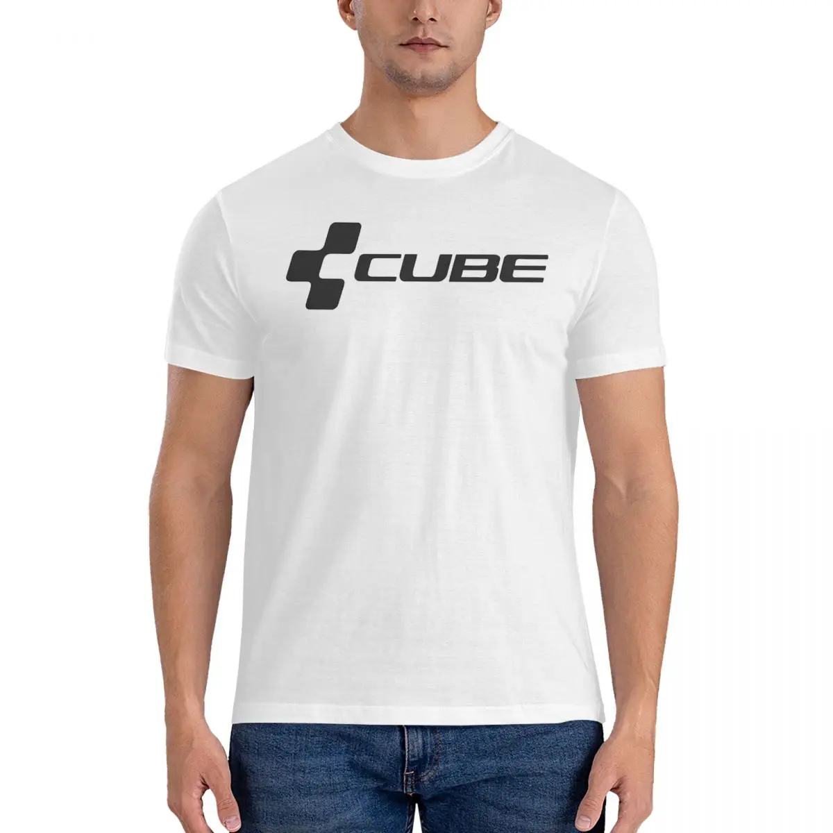 Small Cube Bike Black T Shirt Summer Y2K Fun T Shirts Cotton Leisure Tshirt For Mens Short-Sleeved Print Tops