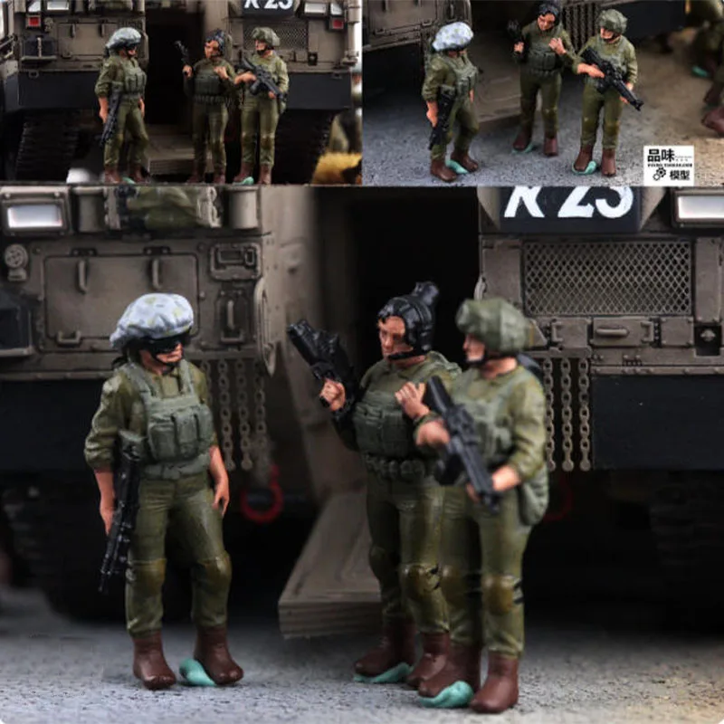 

1/72 Scale Defense Forces Female Soldier-3 Soldiers Simulation Resin Model Collcetion Static Display Suitable For Tank Scenes