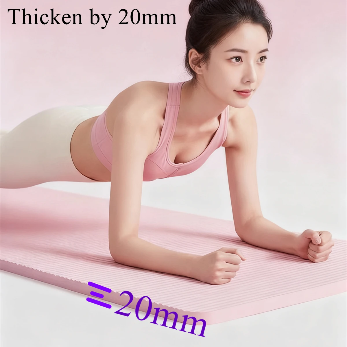 

15-20 мм утолщенный коврик для йоги 185x61 см NBR, влагостойкий уличный нескользящий прочный коврик для кемпинга, пикника, упражнения в тренажерном зале, фитнес-тренировки