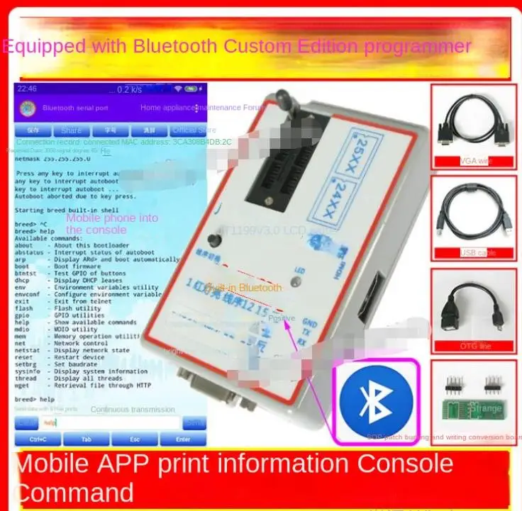 

JT1199 Programmer V3.0 USB Multi-function Programmer. LCD. Automatic Recognition