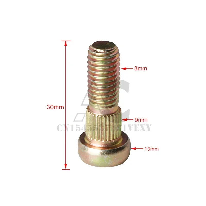 4pcs/lot Spline Screw M8*1.25 Hub Stud For ATV UTV Dirt Bike Go Kart Quad Bike Parts
