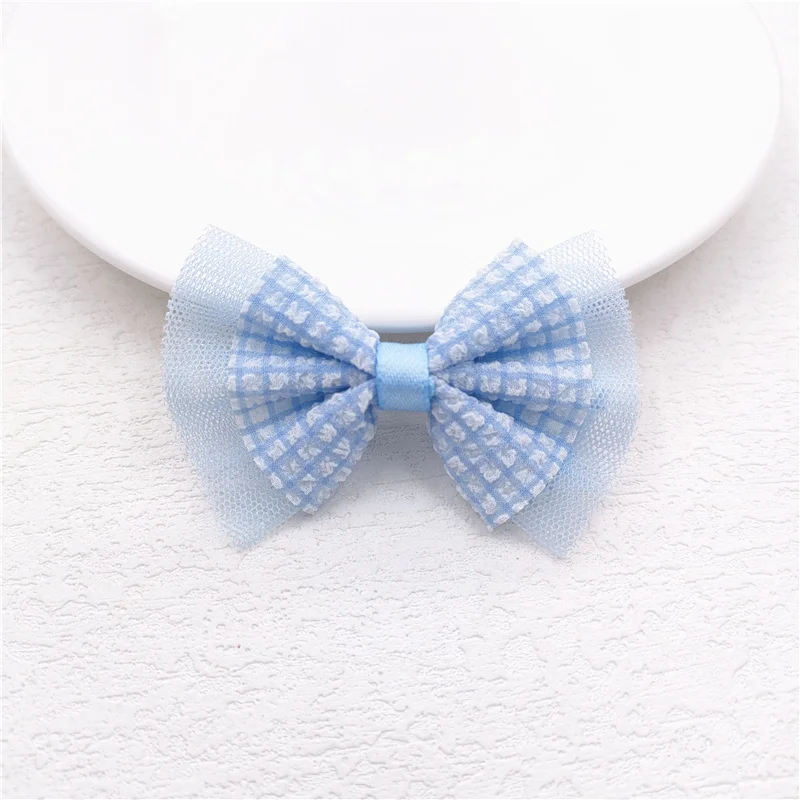 10Pcs Mesh Bowknot Applique For DIY Baby Hair Clip Hat Headwear Crafts Patches Decor Ornament Clothing Accessories