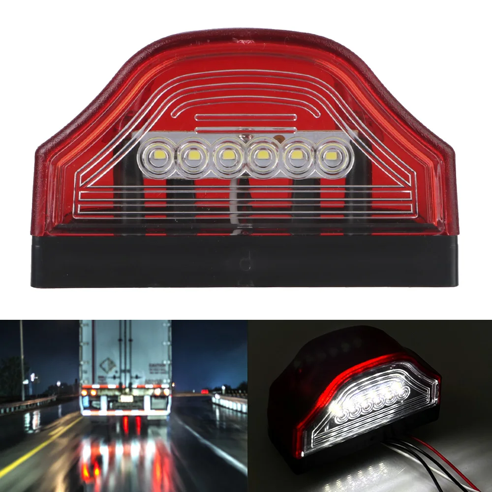 Automotive Lighting LED License Plate Light Low Light Conditions Dual Voltage 12V 24V Easy Two-wire Installation