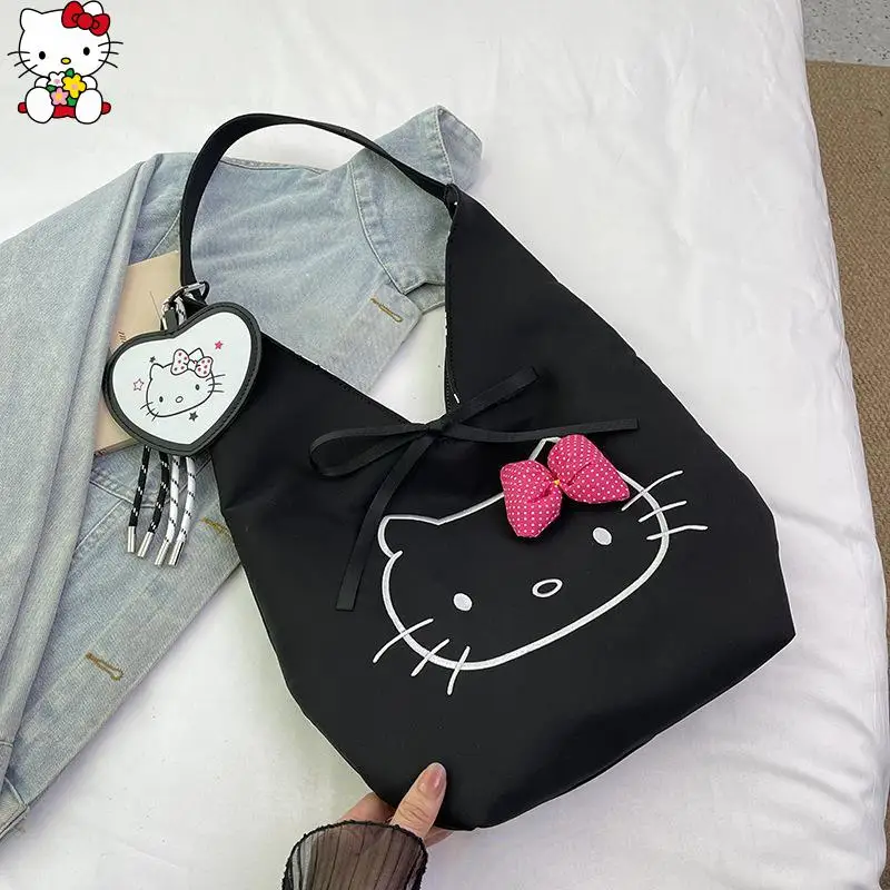 لطيف الكرتون سانريوس مرحبا كيتي حقيبة كتف ألفين وخمسين وعشرون المتاحة على كلا الجانبين حقيبة تحت الإبط ذات سعة عالية