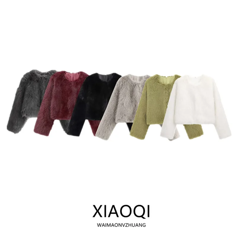 Универсальная куртка из искусственного меха 2024, осень-зима, новое женское пальто свободного кроя, универсальное пальто, другой материал 00%