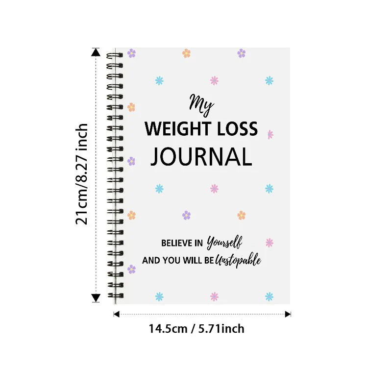 مذكرات فقدان الوزن بالزهور للبالغين ومخطط اللياقة البدنية. يضمن التجليد الحلزوني العملي الشديد، ويساعدك على تحقيق الأهداف بسهولة