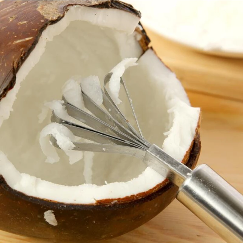 

Кухонная бритва из нержавеющей стали для фруктов и кокоса, кухонный инструмент для чистки рыбы, аксессуары для кухни