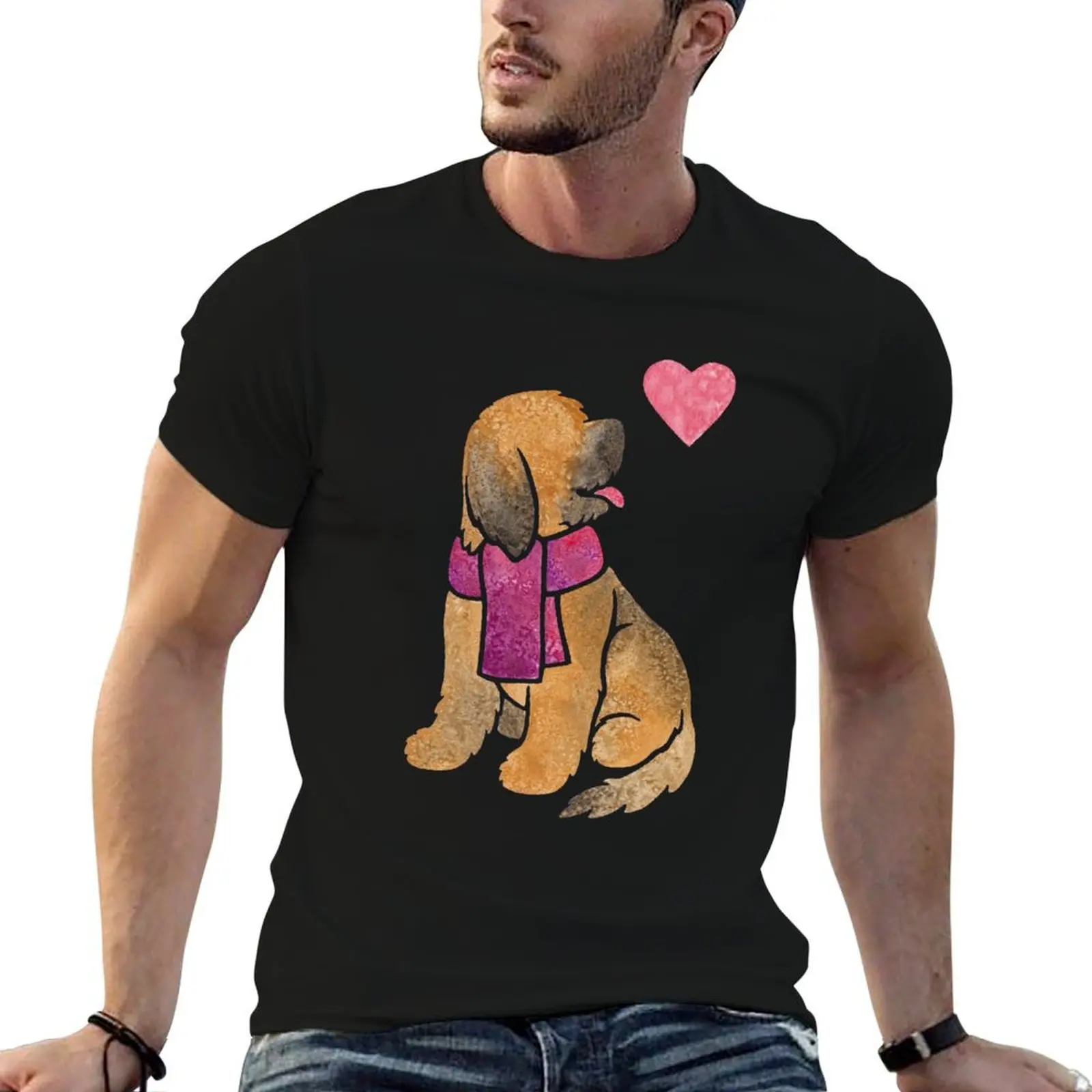 

Watercolour Briard T-Shirt funny t shirts dark humor man t shirts high quality luxury brand men t shirt cotton 100% T-Shirt